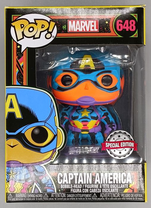648 Captain America (Blacklight) Marvel - Box Damaged Funko POP Funko