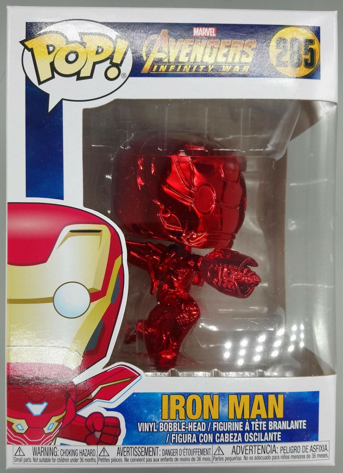 285 Iron Man (Red) Chrome Marvel Avengers Infinity War Funko POP Funko