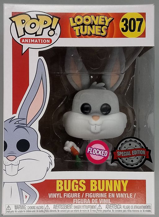 307 Bugs Bunny - Flocked - Looney Toons - Box Damaged Funko POP Funko