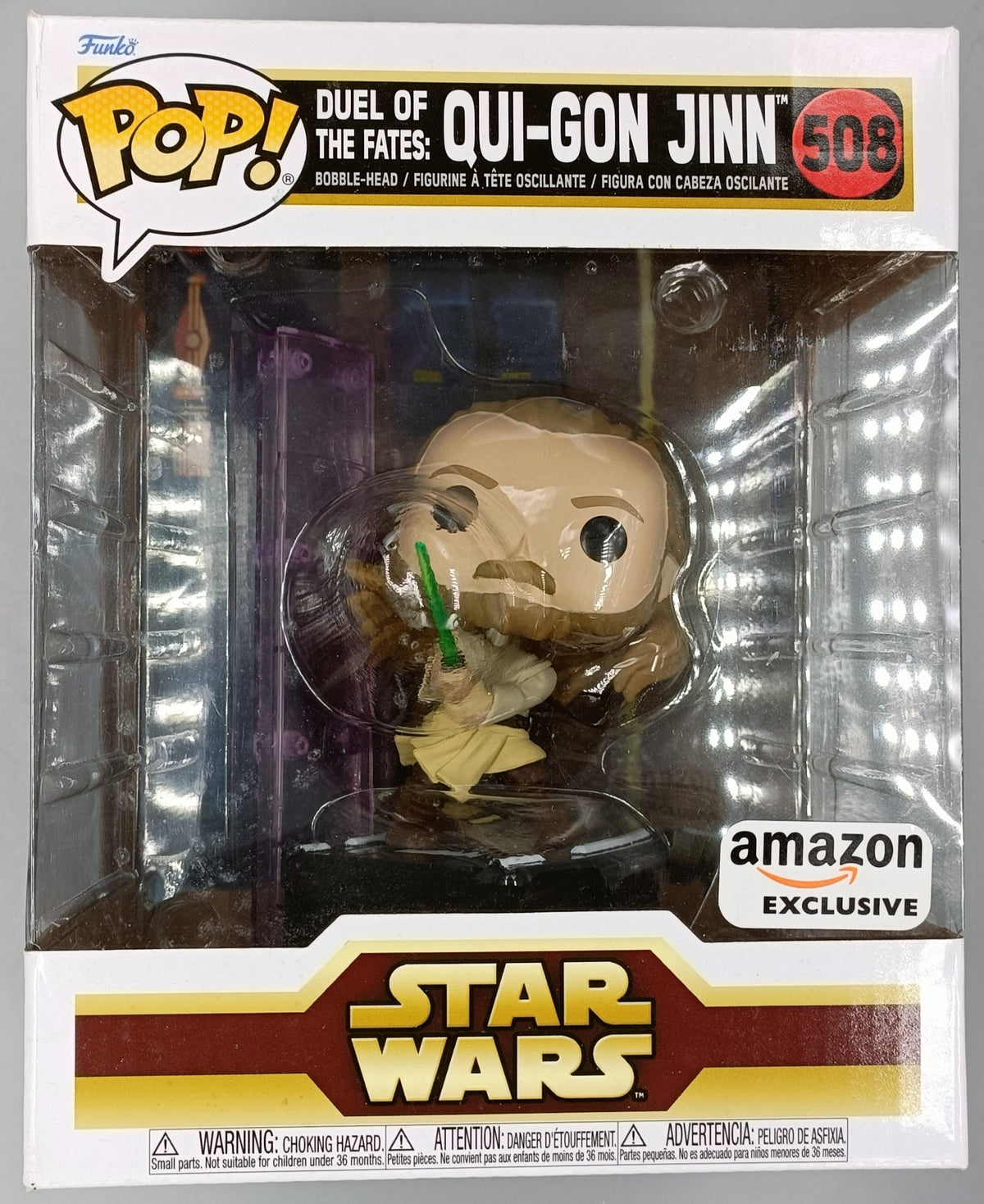 508 Duel of the Fates: QuiGon Jinn Deluxe Star Wars - Box Damaged Funko POP Funko