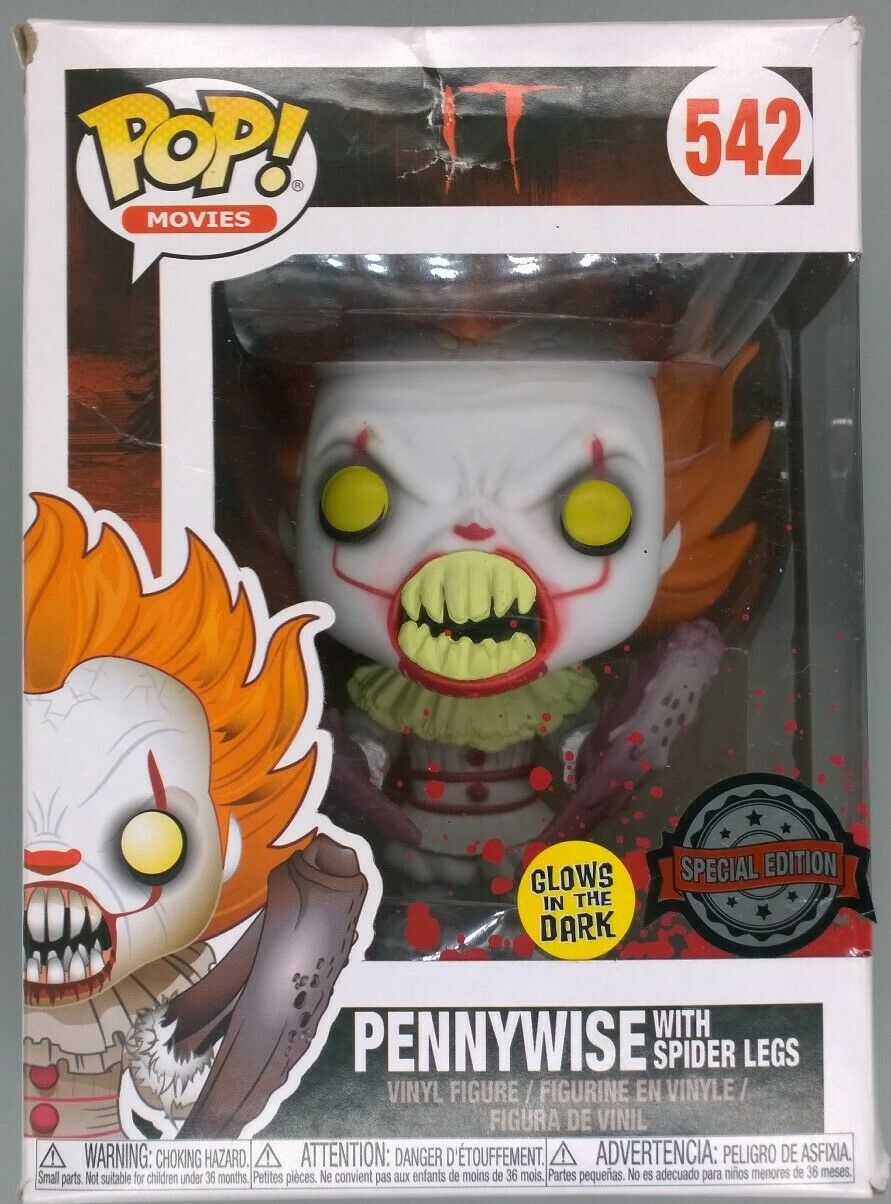 542 Pennywise (Spider Legs) Glow IT 2017 - Box Damaged Funko POP Funko