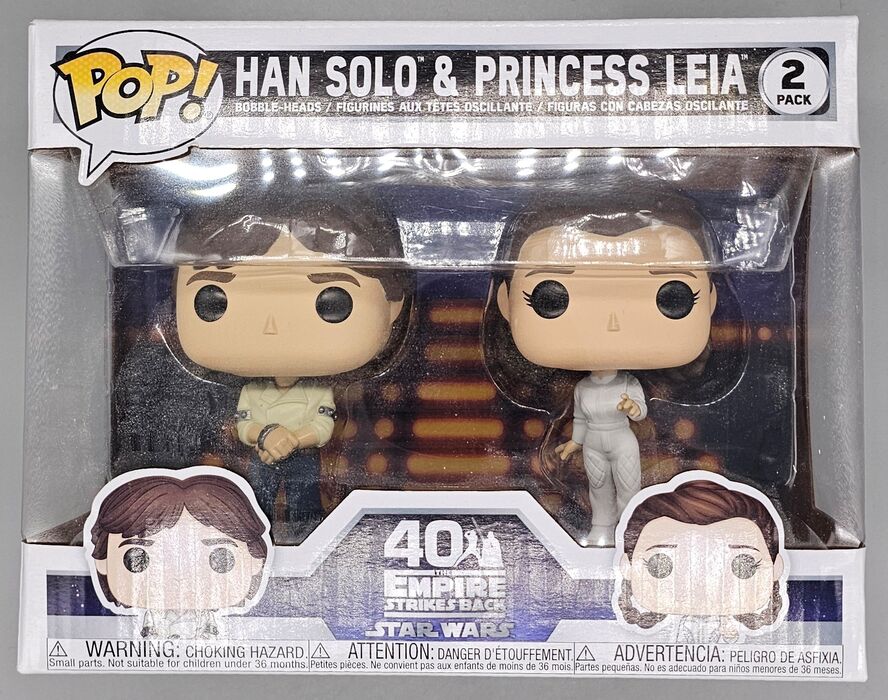 2 Pack Han Solo & Princess Leia - Star Wars 40th Anniversary - Box Damaged Funko POP Funko