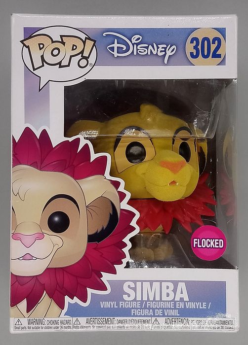 302 Simba (Leaf Mane) - Flocked - Disney Lion King - Box Damaged Funko POP Funko