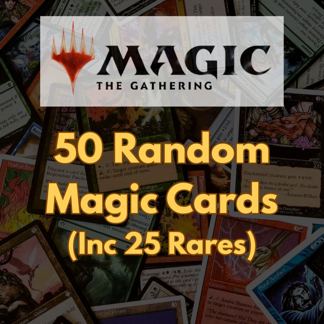 Magic The Gathering: Bundle of 50 Random Single Cards - Minimum 25 Rares - No Duplicates