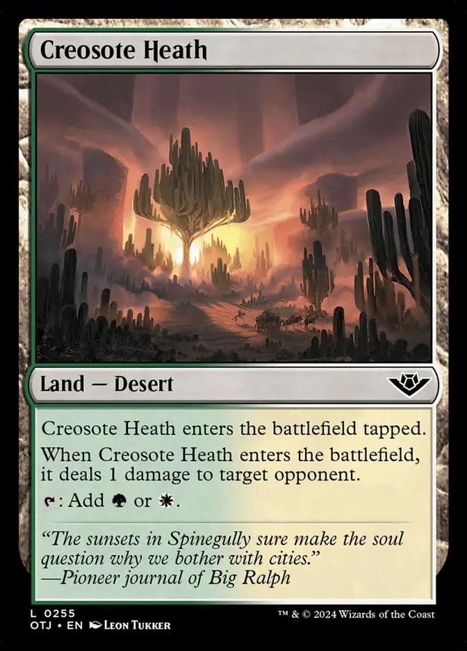 255 - Creosote Heath - Outlaws of Thunder Junction - Foil - Magic: The Gathering Card