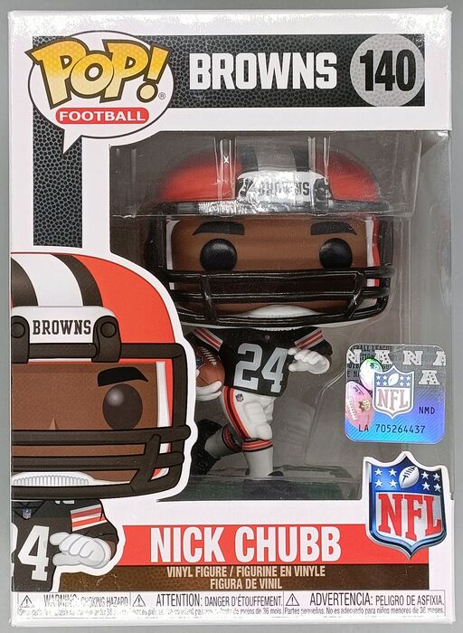 140 Nick Chubb (Action Pose) NFL Cleveland Browns Box Damaged Funko POP Funko