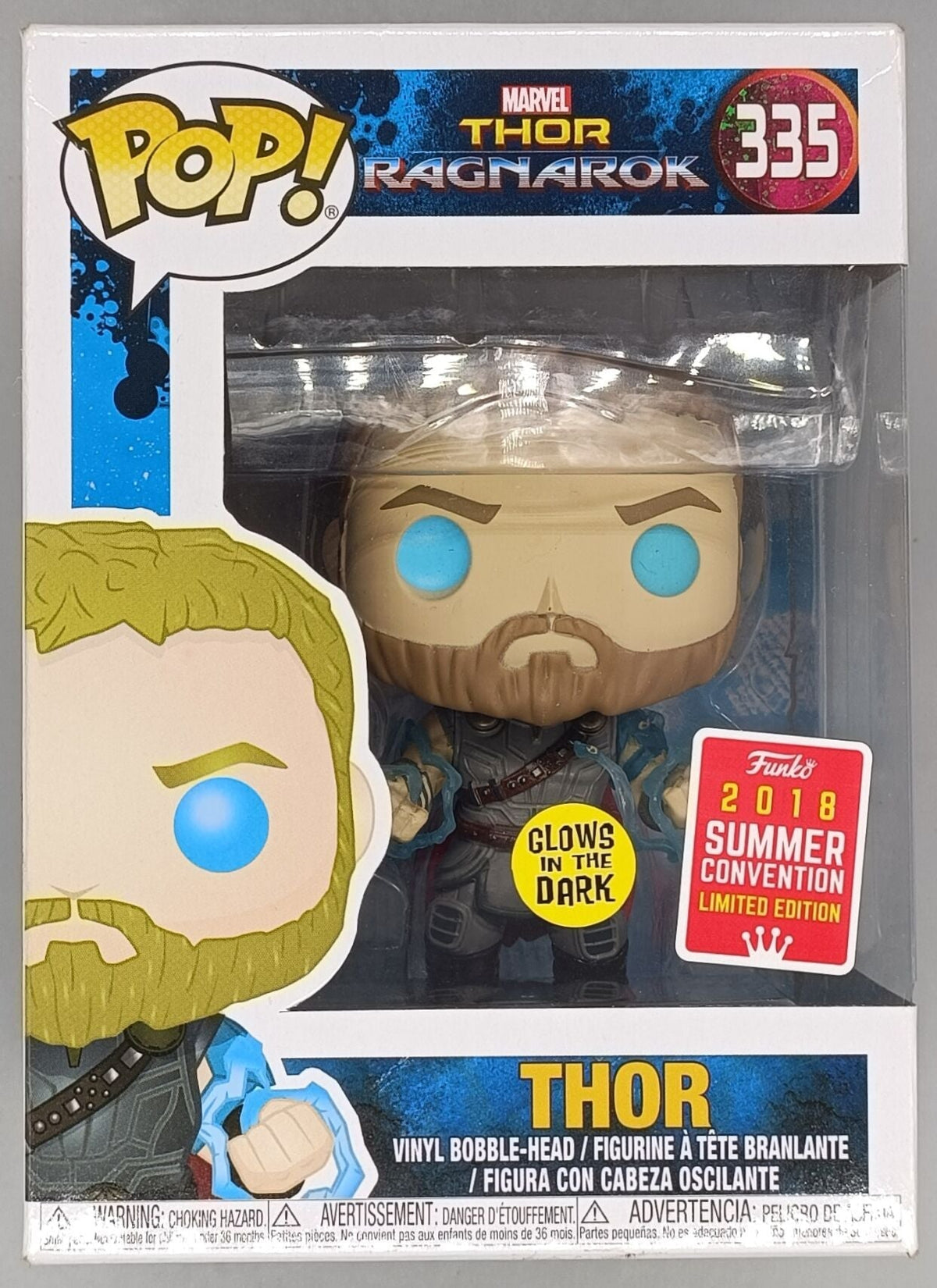 335 Thor (Odin Force) Glow - Marvel Thor Ragnarok Funko POP - Box Damaged Funko
