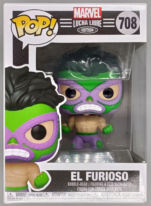708 El Furioso (Hulk) - Marvel Luchadores - Box Damaged Funko POP Funko