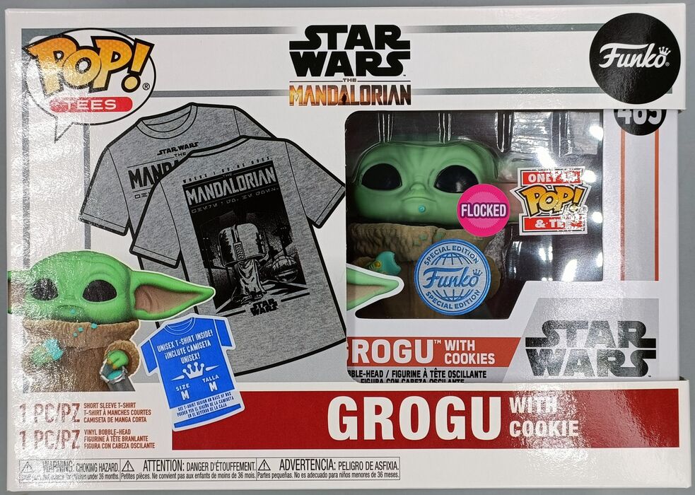 465 Grogu (with Cookies) Flocked Star Wars - Box Damaged Funko POP Funko