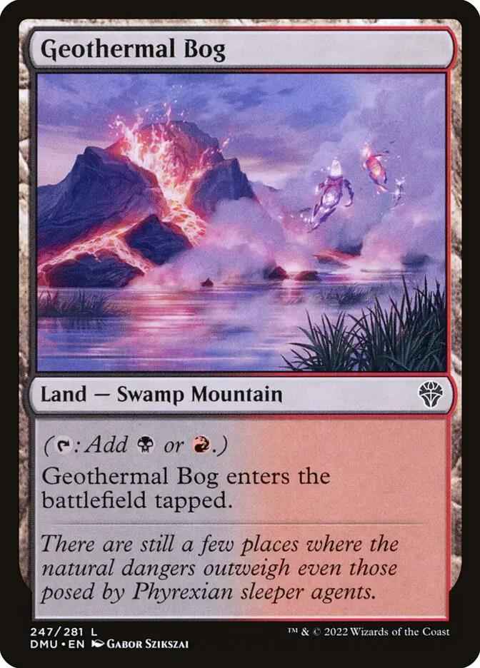 247 - Geothermal Bog - Dominaria United - Normal - Magic: The Gathering Card