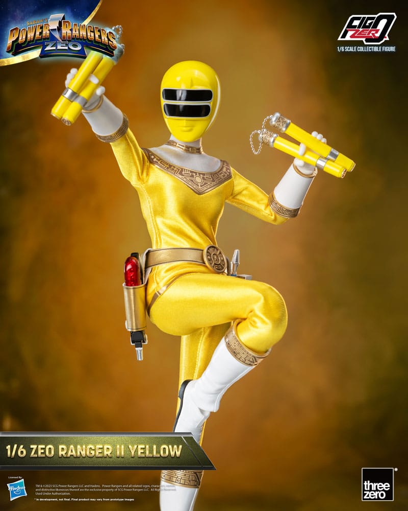 Power Rangers Zeo FigZero Action Figure 1/6 Ranger II Yellow 30 cm - FanofThings.co.uk
