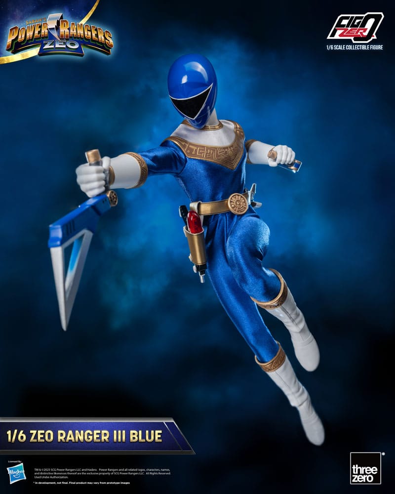 Power Rangers Zeo FigZero Action Figure 1/6 Ranger III Blue 30 cm - FanofThings.co.uk