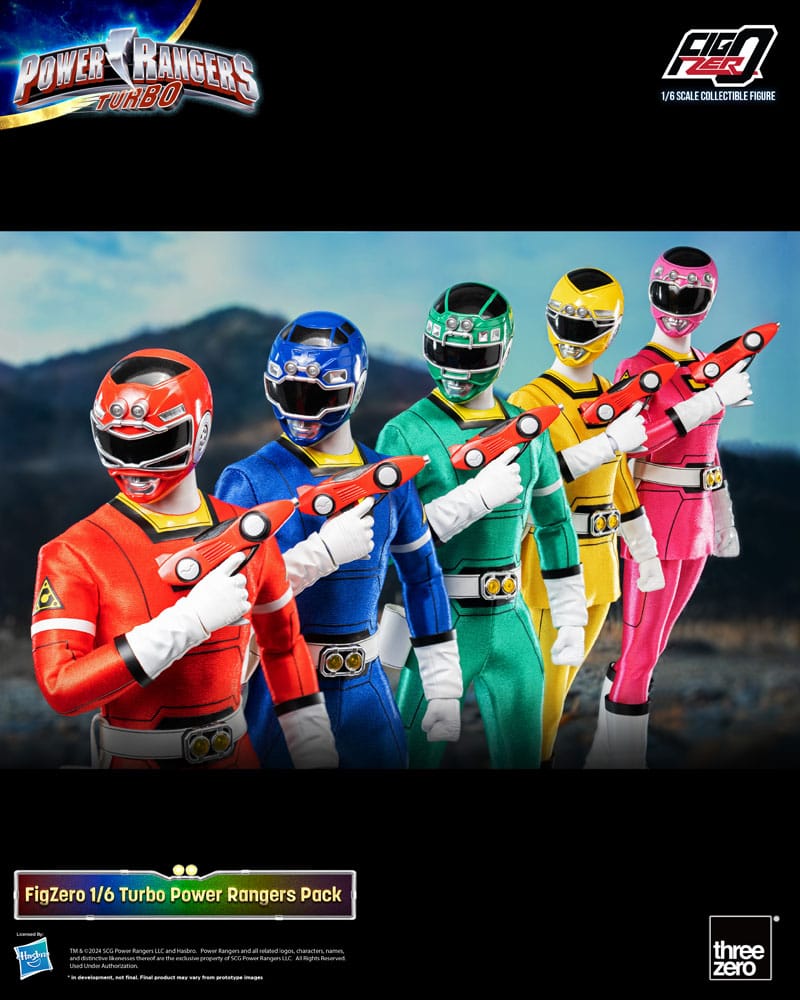 Power Rangers Turbo FigZero Action Figures 1/6 5-Pack Turbo Power Rangers 30 cm - FanofThings.co.uk