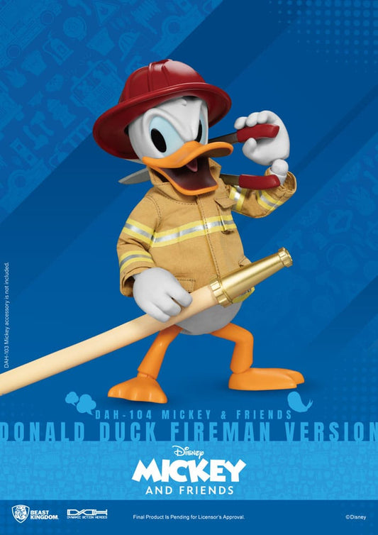 Mickey & Friends Dynamic 8ction Heroes Action Figure 1/9 Donald Duck Fireman Ver. 24 cm - FanofThings.co.uk