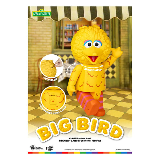 Sesame Street Syaking Bang Series PVC coin bank Big Bird 49 cm Banks