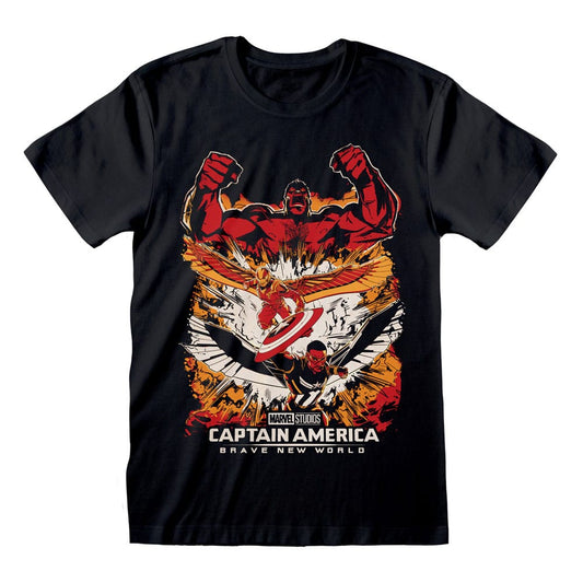 Captain America Brave New World T-Shirt Montage Size S T-shirts
