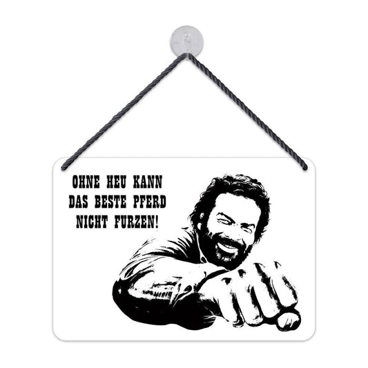 Bud Spencer Tin Sign Beste Pferd 16,5 x 11,5 cm Blechwaren Fabrik Braunschweig