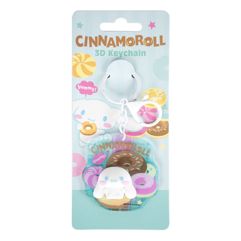 Sanrio 3D Acrylic Keychain Cinnamoroll Blue Sky Studios