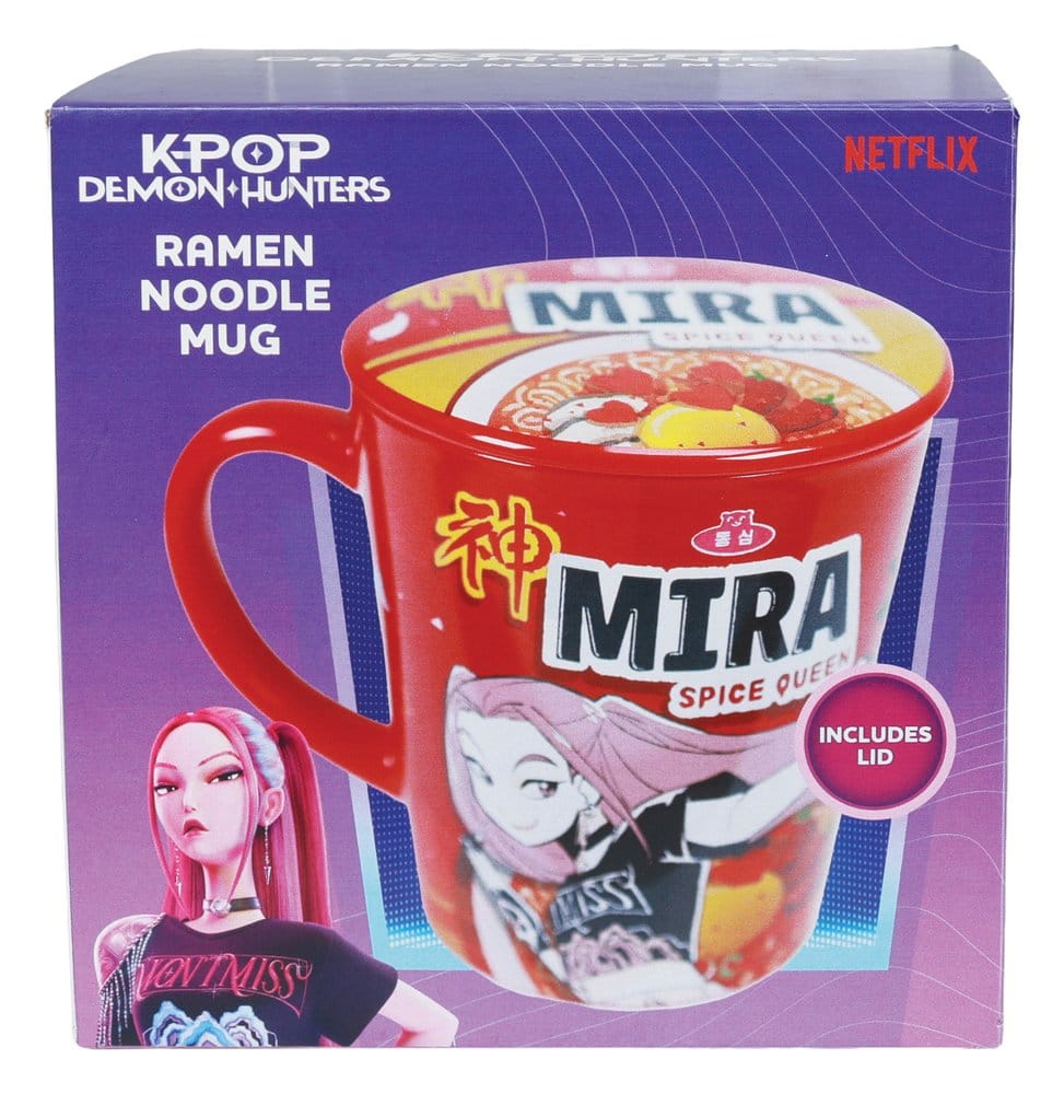 Kpop Demon Hunters Mug with lid Huntr/x Ramen Blue Sky Studios