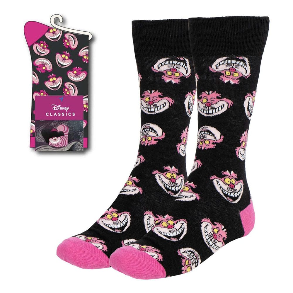Disney Socks Alice in Wonderland Cheshire Cat Faces 36-43 Cerdá