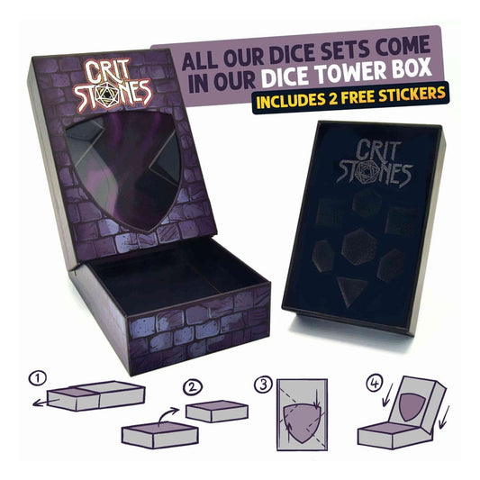 CritStones Metal Dice Set Shattered Sigils (7)