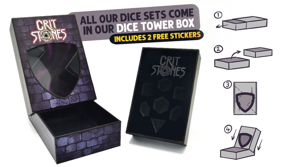 CritStones Liquid Core Dice Set Fantasia Fluid Electroplated (7)