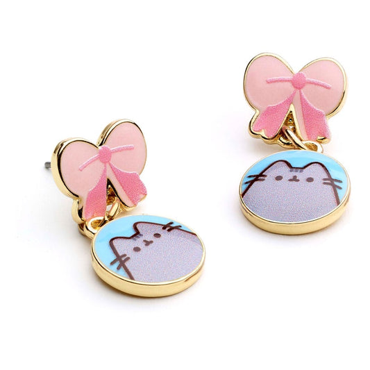 Pusheen Drop Earrings Pink Bows The Carat Shop