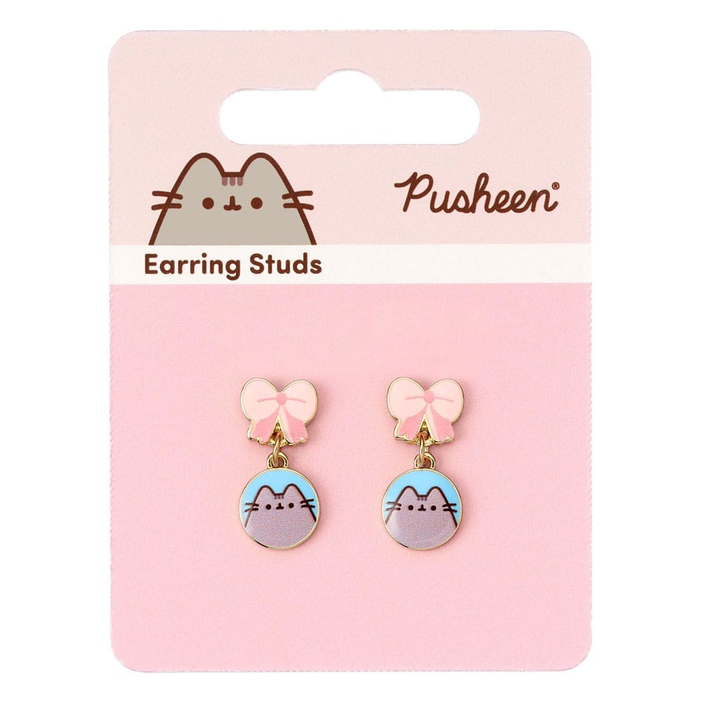 Pusheen Drop Earrings Pink Bows The Carat Shop