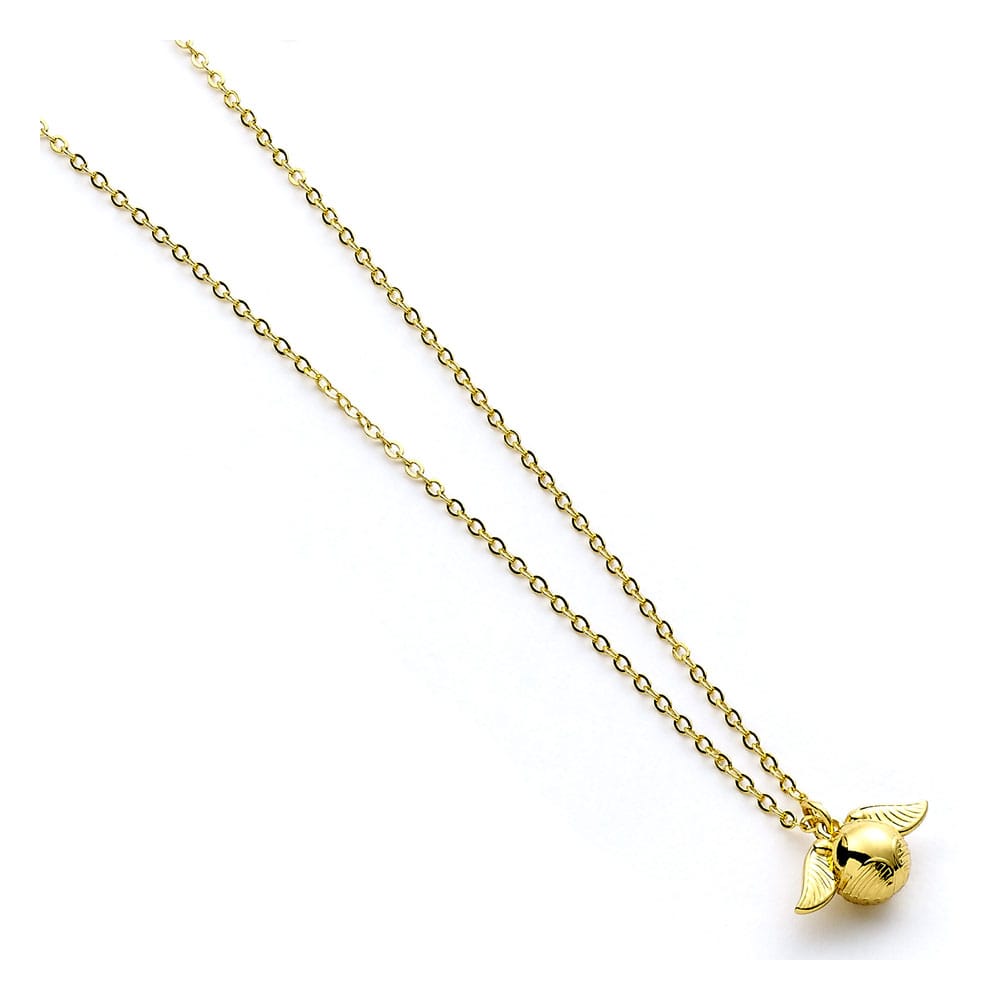 Harry Potter Necklace Golden Snitch Charm (Golden Tone) The Carat Shop