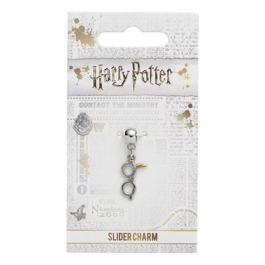 Harry Potter Charm Lightning Bolt with Glasses (silver plated) The Carat Shop