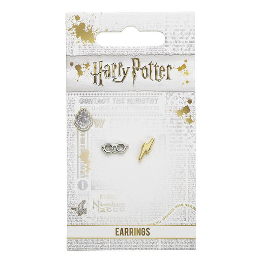 Harry Potter Earrings Lightening Bolt & Glasses The Carat Shop