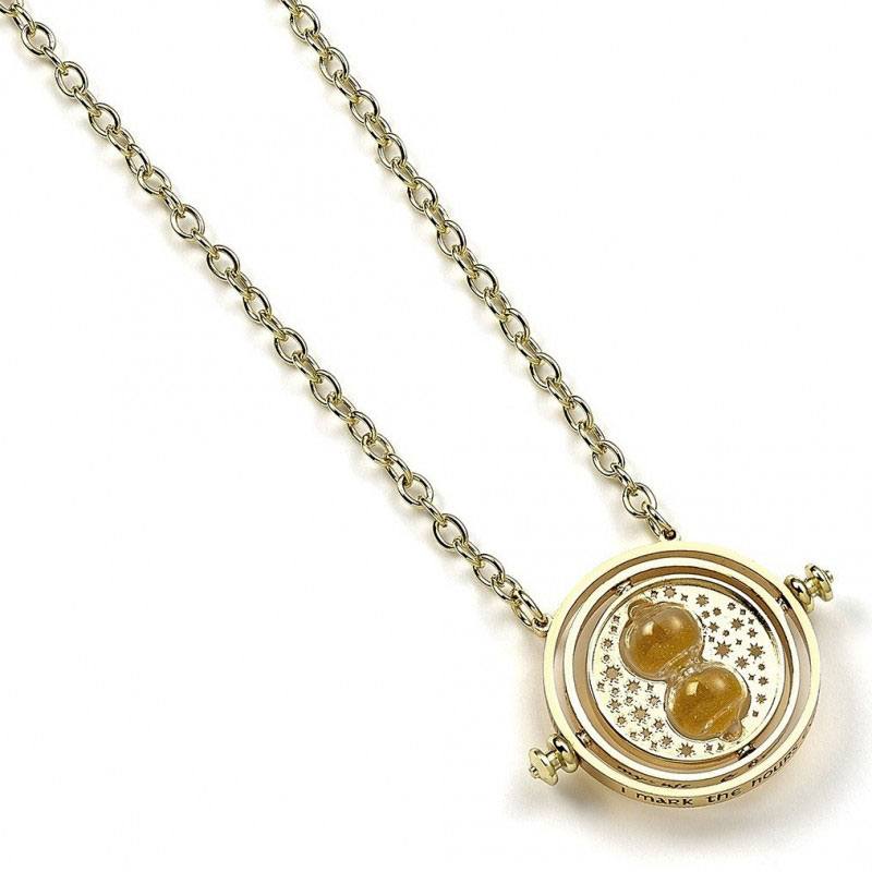 Harry Potter Pendant & Necklace Spinning Time Turner (gold plated) The Carat Shop
