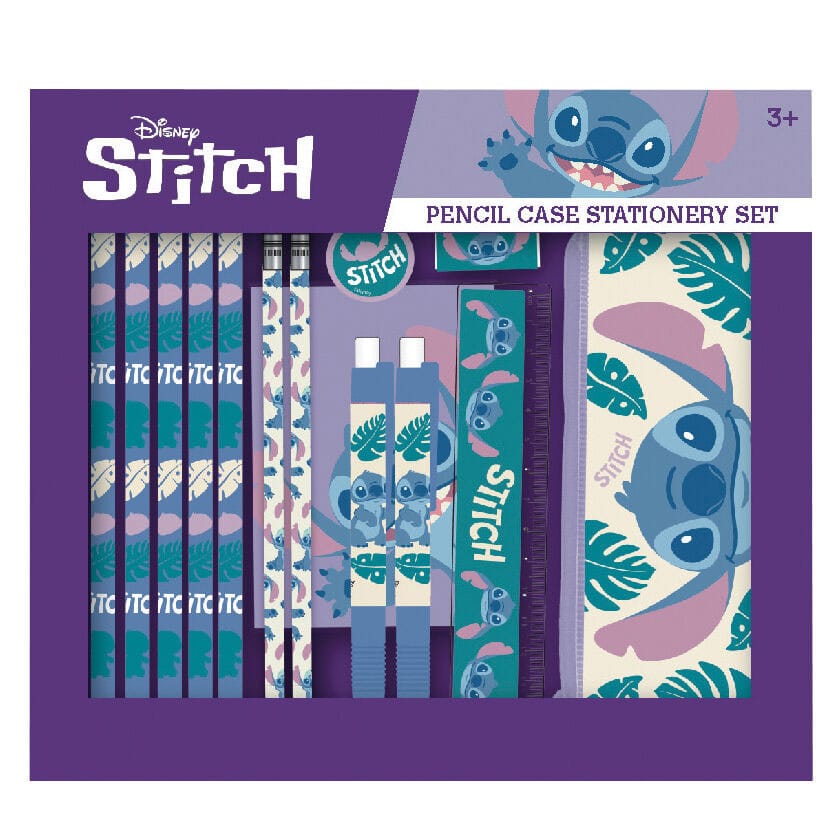 Lilo & Stitch pencil case stationery set 14 pieces - FanofThings.co.uk