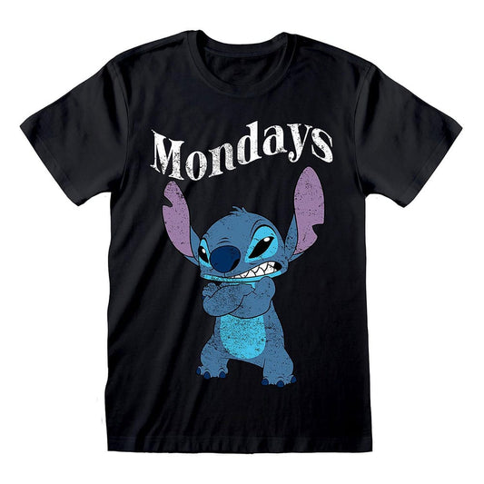 Lilo & Stitch T-Shirt Stitch Mondays Black Size XL