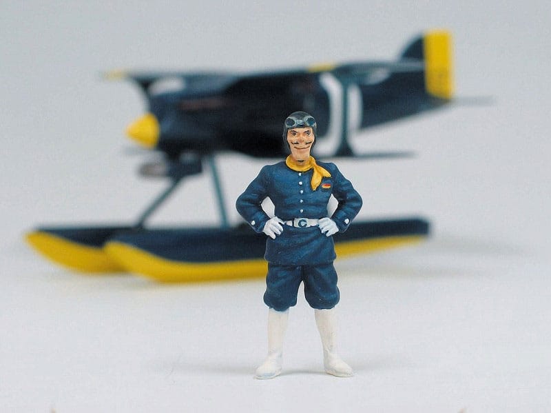 Porco Rosso model kit with figure 1/48 Curtiss R3C-0 Seaplane & Curtis Fine