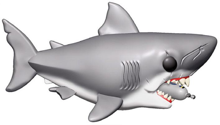 Jaws Oversized POP! Movies Vinyl Figure Jaws with Diving Tank 15 cm Funko POP Funko