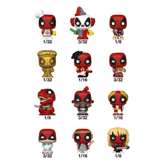 Deadpool Bitty POP! Vinyl Figure Display (32) PDQ 2,5 cm Funko POP Funko