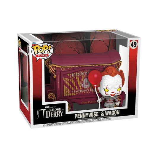 It-Welcome to Derry POP! Town Vinyl Figure Pennywise & Wagon 9 cm Funko POP - FanofThings.co.uk