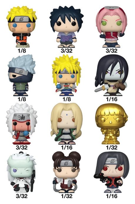 Naruto Bitty POP! Vinyl Figure Display (32) PDQ 2,5 cm Funko
