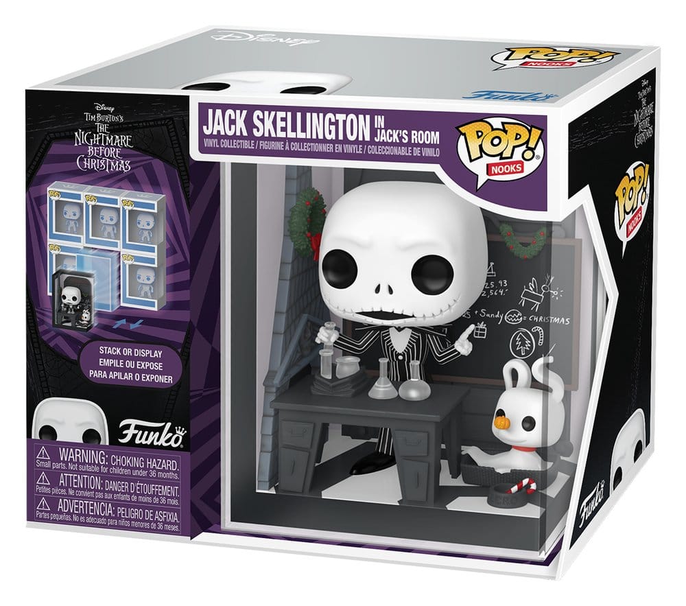 Nightmare Before Christmas POP! Nooks Vinyl Figure Jack Skellington's Room 9 cm Funko