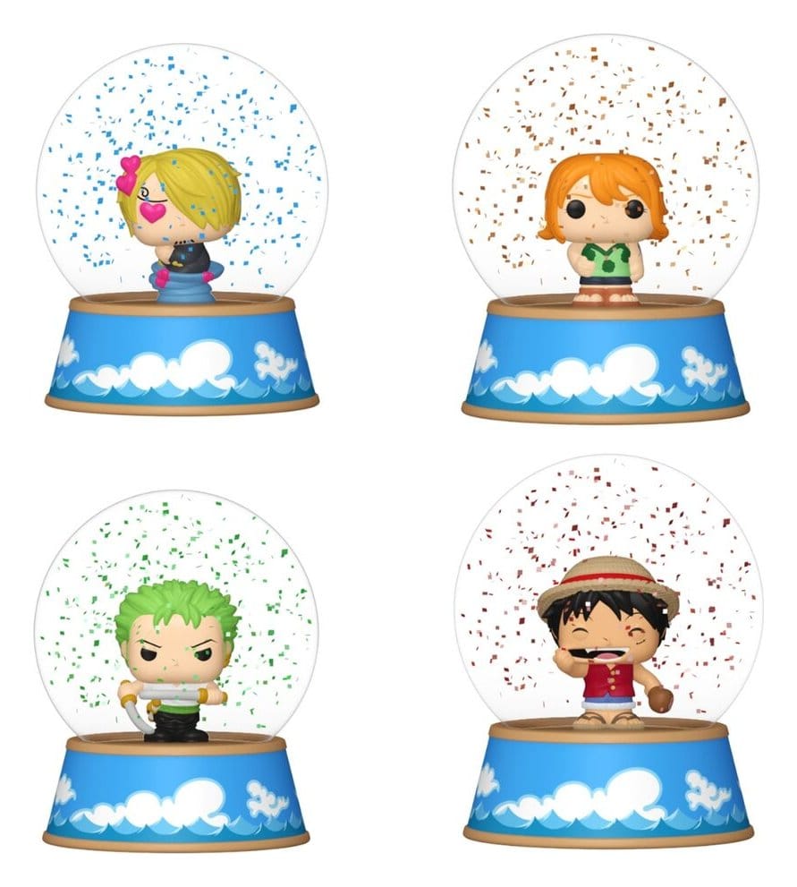 One Piece Mini Figures Glitter Globes PDQ 5 cm Display (12) Funko