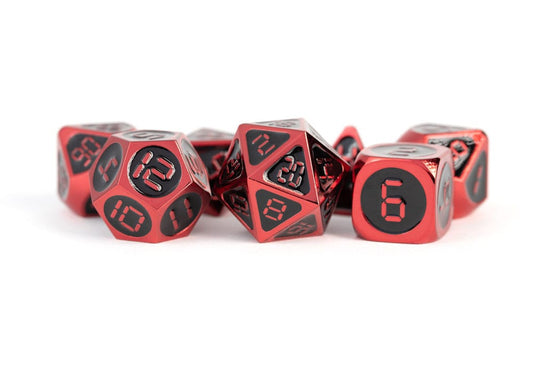FanRoll Dice Set Red with Black Enamel (7)