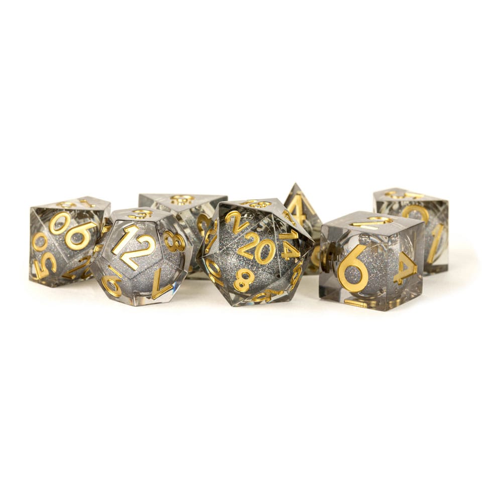 FanRoll Liquid Core Dice Set Vanishing Oil (7) Dice