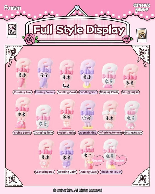 Esther Bunny Blind Box Mini Figures Little Vlog Bunny Face Series 6 cm Display (6)