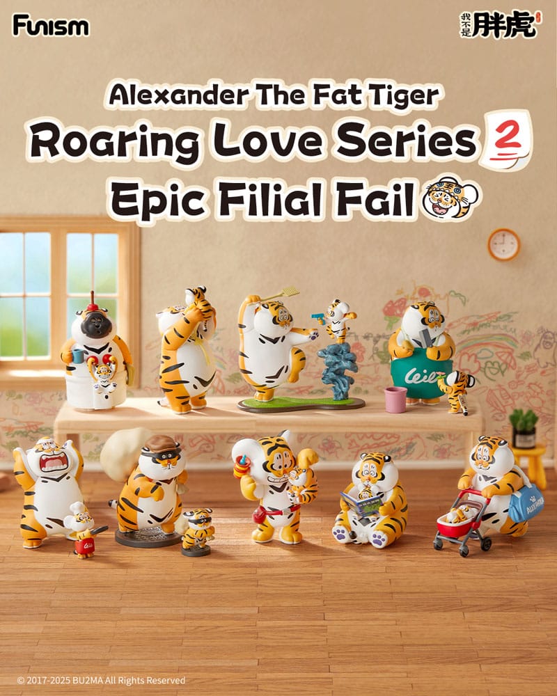 Alexander The Fat Tiger Mini Figures Roaring Love Series 2: Epic Filial Fabil7 cm Display (8)
