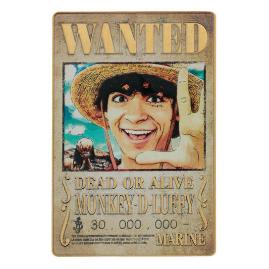 One Piece Ingot Luffy Wanted Poster Limited Edition Coins