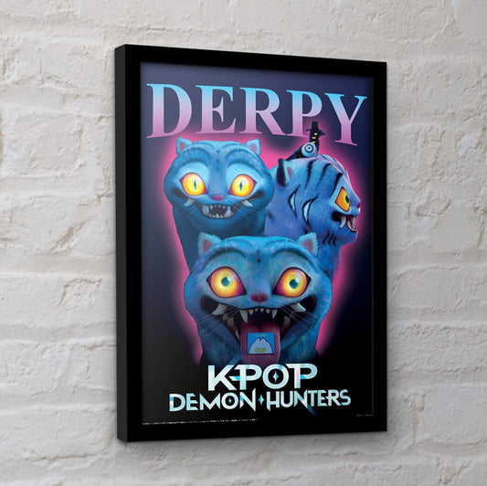 KPop Demon Hunters Collector Print Framed Poster Derpy - FanofThings.co.uk