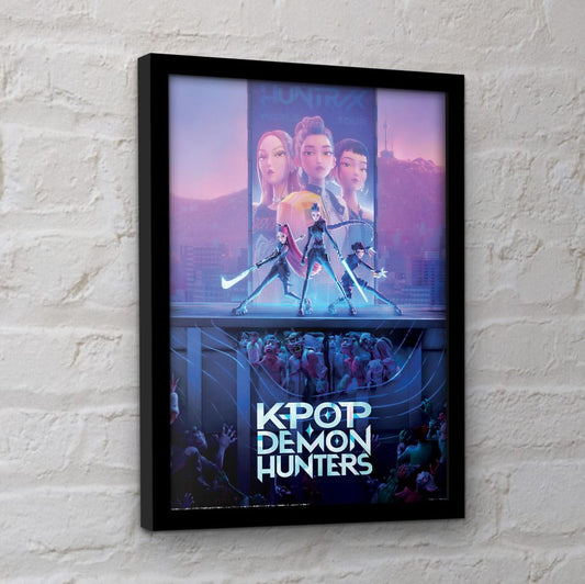 KPop Demon Hunters Collector Print Framed Poster Movie Key Art - FanofThings.co.uk