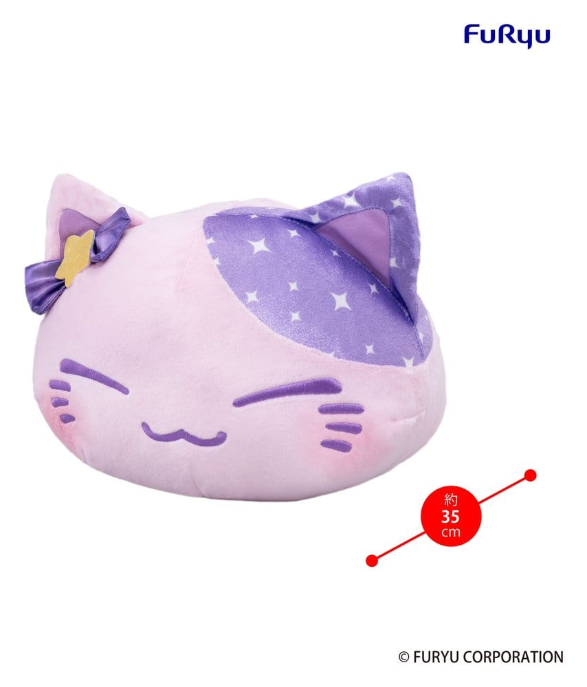 Nemuneko Cat Big Plush Figure Purple 35 cm Furyu