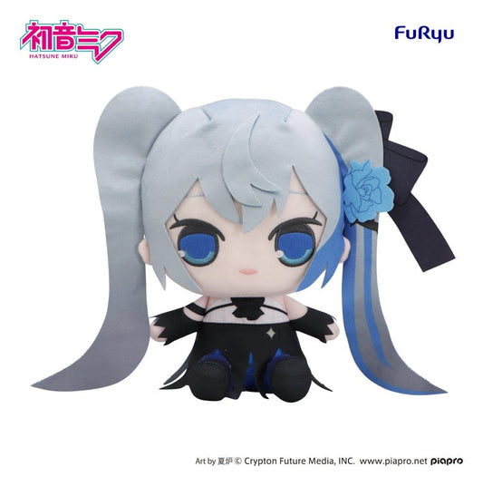 Hatsune Miku Kyurumaru Big Plush Figure Blue Rose 28 cm